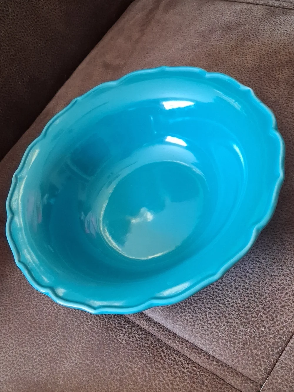 The Pioneer Woman Isabelle Teal Scalloped Stoneware Salad/Cereal Bowl